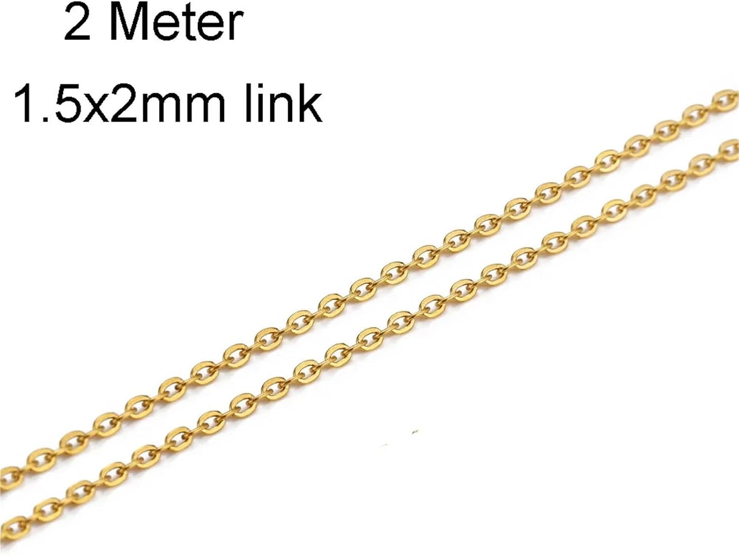 Chain for Jewelry Making 6pcs 10 Meters Stainless Steel Chain for DIY Necklace(Gold 2x3mm 02)