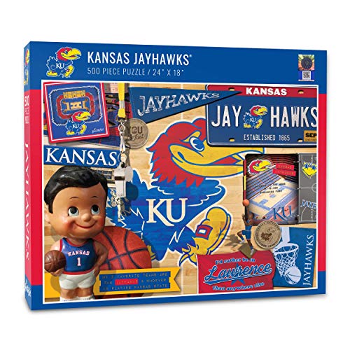 Image of YouTheFan NCAA Kansas Jayhawks Retro Series Puzzle - 500 Pieces