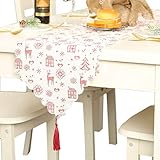 caminos de mesa bordados oaxaca 🎉 ¡Se agregan pequeños patrones a la bandera roja de la mesa, lo que aumenta la atmósfera navideña y brinda más magia y felicidad a sus hijos y familiares el día de Navidad!