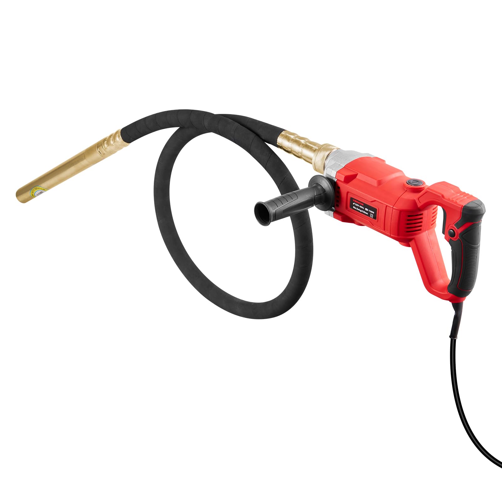 VEVOR Vibrateur à Béton Électrique, 960 W, Outil Vibrant Portatif pour Béton avec Arbre 2 m, 4000 tr/min, Vibration 13000 VPM, Vibreur à Ciment Portable pour Éliminer Bulles d'Air, Mélanger le Béton