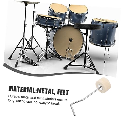 Mazo para pedal de bombo con cabeza curva y fieltro duradero miniatura 5
