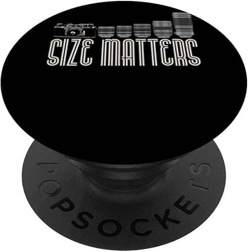 Photography Camera Lens Size Matter Photographer Shutterbug PopSockets Swappable PopGrip