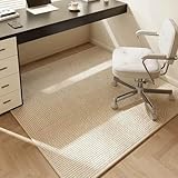 Surwin Tapis Chaise de Bureau, Tapis de Protection de Sol Antidérapant pour Chaise de Bureau Gaming Rectangle Carré, Protéger Les Carrelage et Parquet, pour Maison (Rayures,100x160cm)