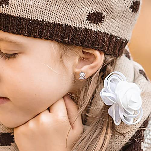 925 Sterling Silver Cat Stud Earrings: Cute Kitten Ear Studs For Women Hypoallergenic Cat Animal Stud Earrings Jewelry Gifts For Daughter Teens Girls #TOP1