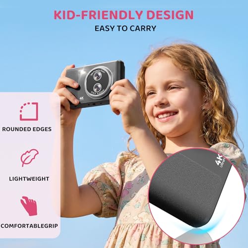 Digital Camera, 48MP FHD 1080P Point and Shoot Camera with 16x Zoom, Anti Shake Compact Portable Camera for Photography with 32GB Card, Autofocus Camara for Kids, Beginners, Teens, Black by NEMUTA - Image 6