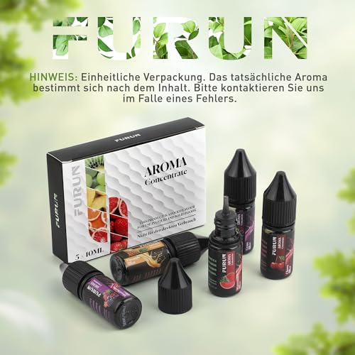 FURUN Aromakonzentrat 5x10ml Hochdosiertes Lebensmittelaroma, einfaches mischen, zum Kochen zum Backen, in Lebensmitteln & Getränken 6