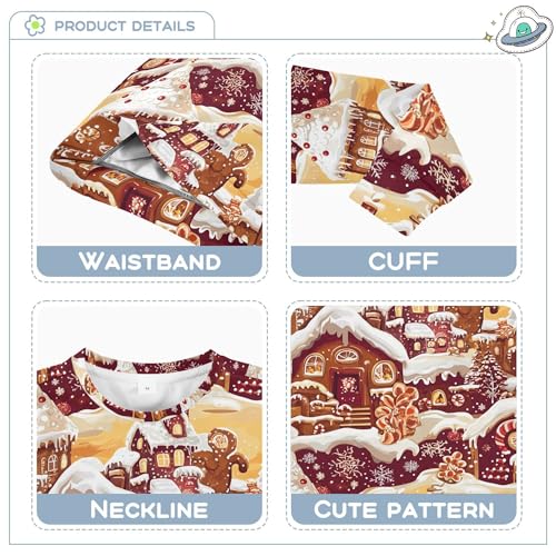 JUNZAN Gingerbread Candy Christmas Big Boys Sweatshirts Hoodies Crewneck Sweatshirt With Hoodie Sports 4T3