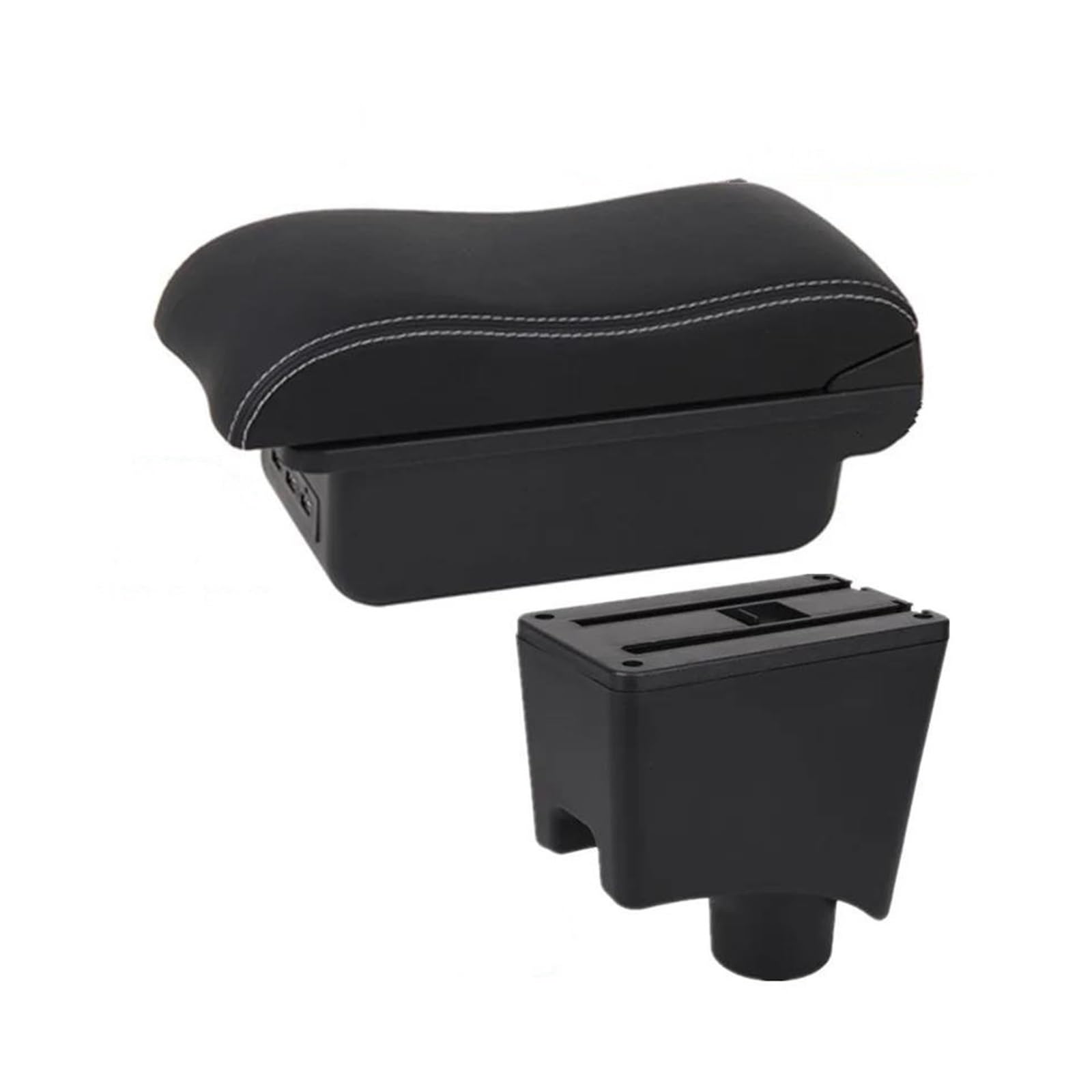 OOPUHKSY Car Accessories Armrest Box For Lada For LARGUS Storage Box(B3 white line 3USB)