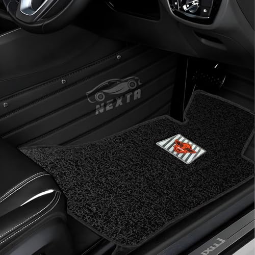 Image of NEXTA 9D Premium Custom Fitted Car Tray Mats Compatible with Maruti Suzuki Alto 800 (Full Black)