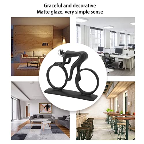 Estatua decorativa bicicleta ciclismo moderna negra miniatura 4