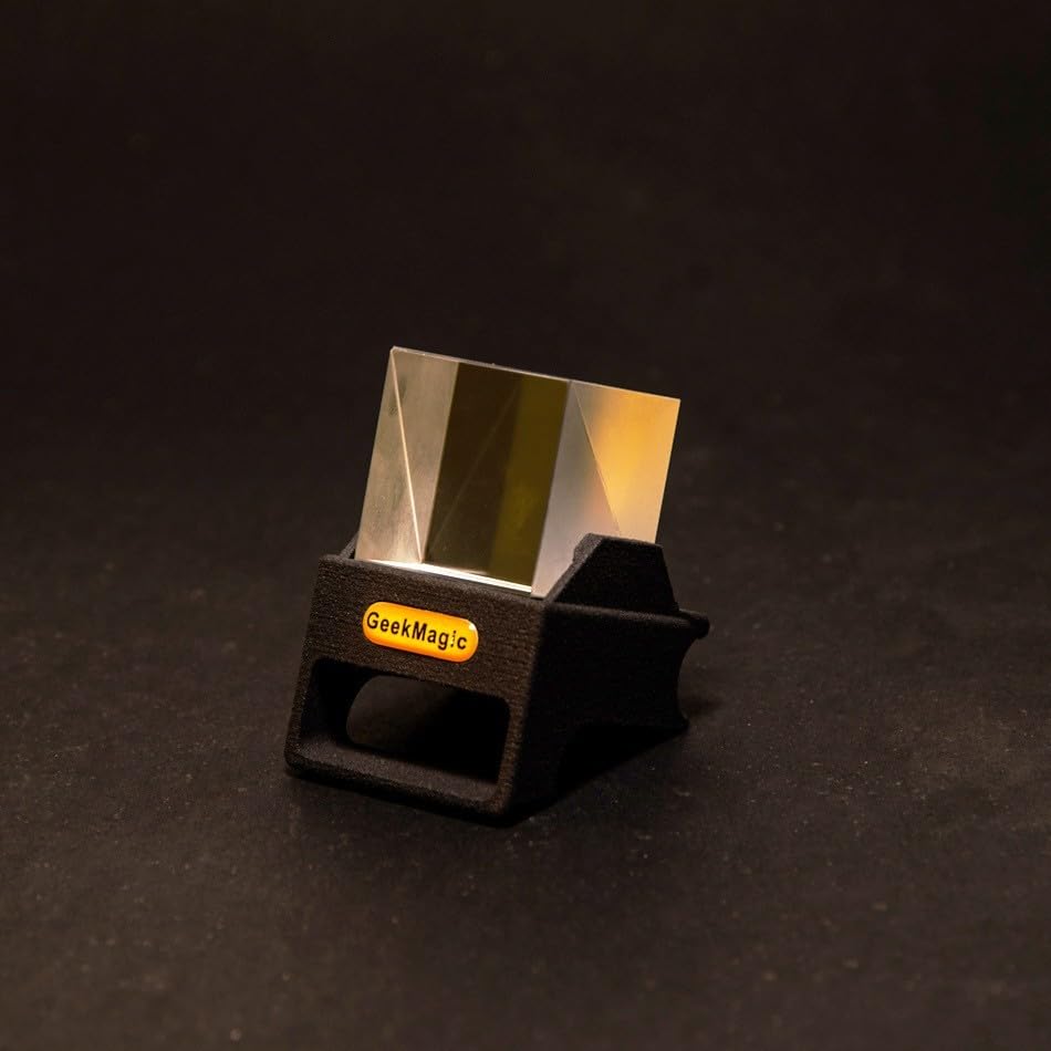 Pantalla de cubo holograma 3D, pantalla fotográfica holográfica 3D WiFi reloj de escritorio compacto con pronóstico del tiempo, precios de acciones, visor de criptomonedas y hardware dinámico para