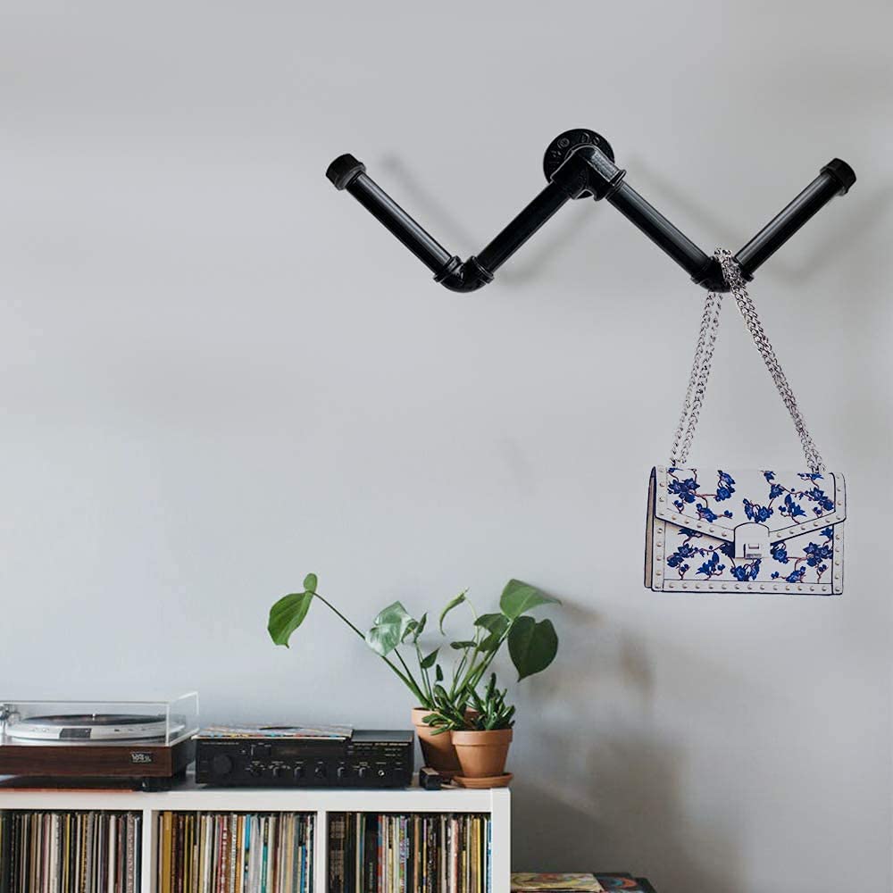 GeilSpace 6 Pack 3/4" × 54" Pre-Cut Black Metal Pipe, Industrial Steel Fits Standard Three Quarters Inch Black Threaded Pipes and Fittings - Vintage DIY Industrial Shelving (3/4" × 54", Black)