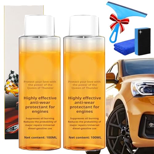 Highly Effective Engine Anti-Wear Protectant, Oil Additive for Car Engine, Engine Anti-Wear Protection Agent for Car, Noise Reduction, Anti-Shaking and Fuel Efficient Engine Anti-Wear Agent (2 stucks)