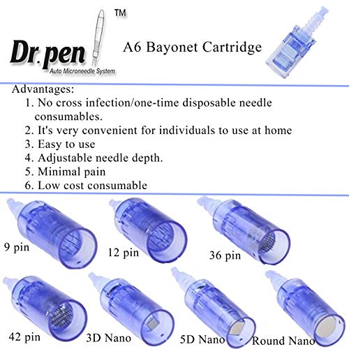 Dr.pen Ultima A6 Replacement Cartridges 25Pcs (Round Nano) #TOP1