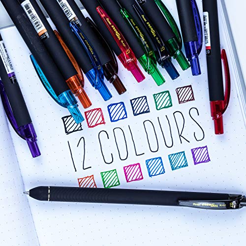Pentel Energel Retráctil Slim 0.7 mm Negro Pack 12 miniatura 6