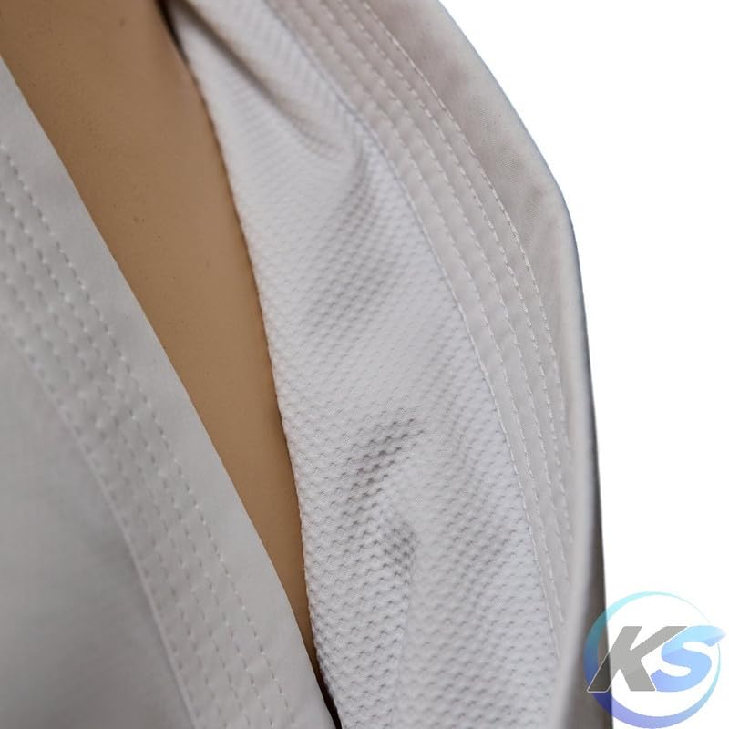 Divisa Karate Karategi Kumite Pro - Kimono da Competizione 350 g/m² - Ultra-Leggero con Rinforzi Bianco, Diverse Taglie