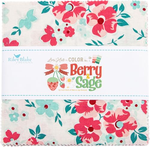 Lori Holt Berry & Sage 5 Stacker 42 5-inch Squares Charm Pack Riley Blake Designs 5-17380-42