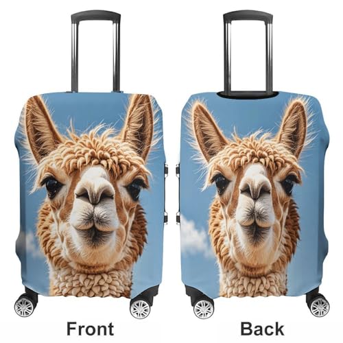 Alpaca Llama Luggage Cover, Washable Elastic Suitcase Cover Protector Fit 18-32 Inch Luggage3