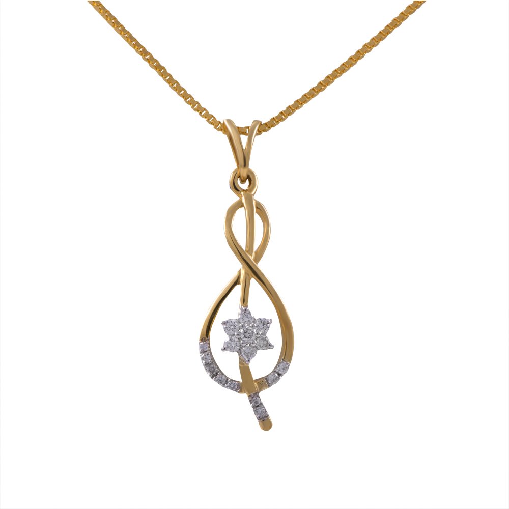 joyalukkas 18K Yellow Gold and Diamond Pendant-picture-4