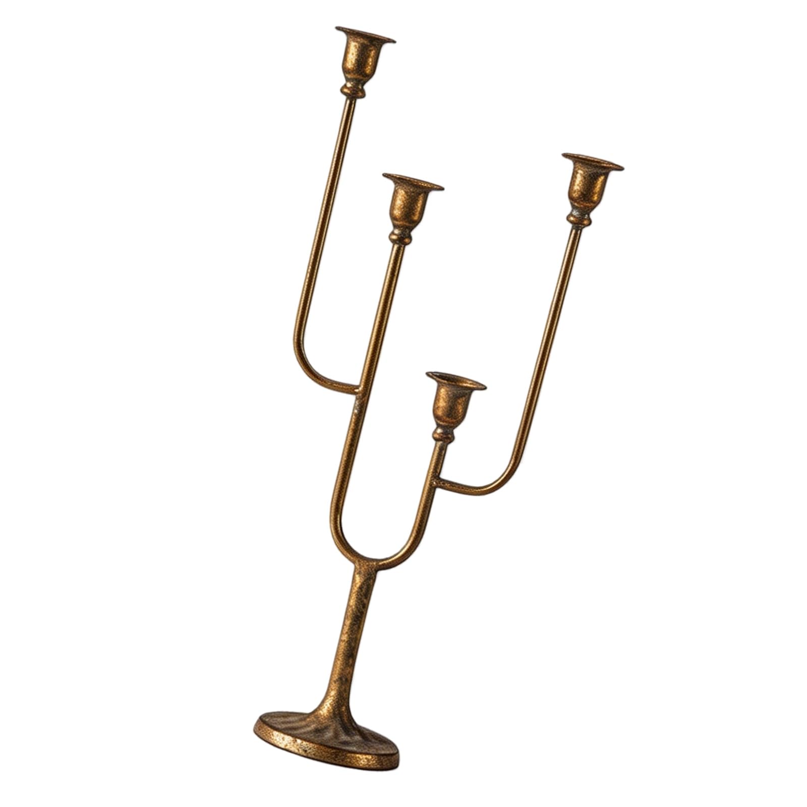 Linvimia Candlestick Holders, Iron Black Candlestick Holders Decorative Stands for Dining Table Wedding, Home Decorations