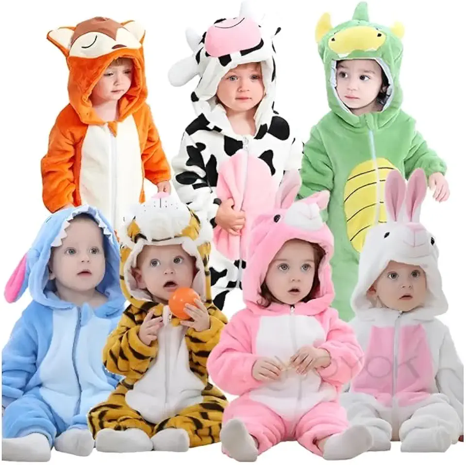 Macacão Kigurumi Pijama Bebê Longo Macio Parmalat Bichos