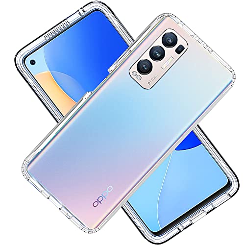 PANXIYUE Cover per Oppo Find X3 Neo,360°Full Body Rigida Plastica Back e Silicone TPU Fronte,Protezione Resistente Antiurto Protettiva Custodia Caso per Oppo Find X3 Neo,Transparent