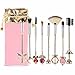 Produktbild Coshine Sailor Moon Gold Make up Pinsel Set mit Beutel, 8 Stück Magische Mädchen niedlich Kosmetik Babuki Foundation Blush Eyeshadow Eyeliner Pinsels mit rosa Beutel