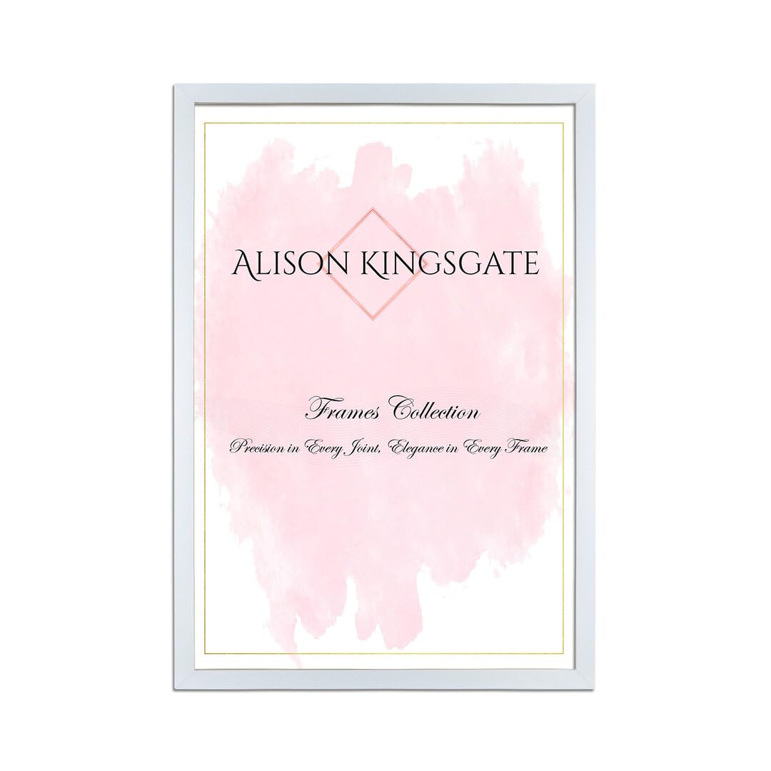 Alison Kingsgate Sleek 24X16 Picture Frame - Engineered Wood with Shatterproof Perspex Front -Perfect for Photos, Posters, Certificates -Suitable for Wall Mount or Tabletop Display - Silver — image 1