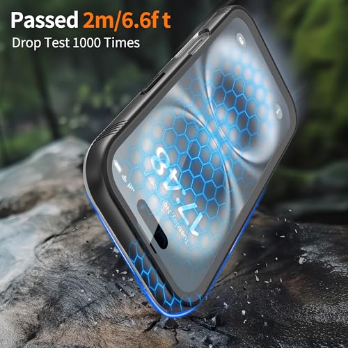 Cozycase Military Shockproof IP68 Waterproof Case for iPhone 12/12 Pro Clear Heavy Duty 360 Full Body Built In Screen Camera Protector Front Back Cover Dustproof Hard Tough Protective Bumper Case - Image 4