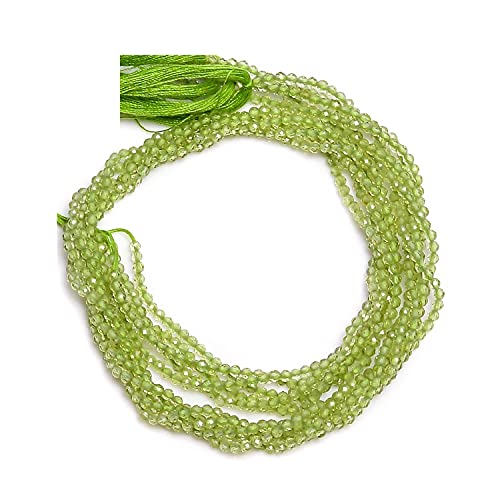 Péridot 2mm perles de pierres précieuses facettées pour réparer et personnaliser vos bijoux anciens