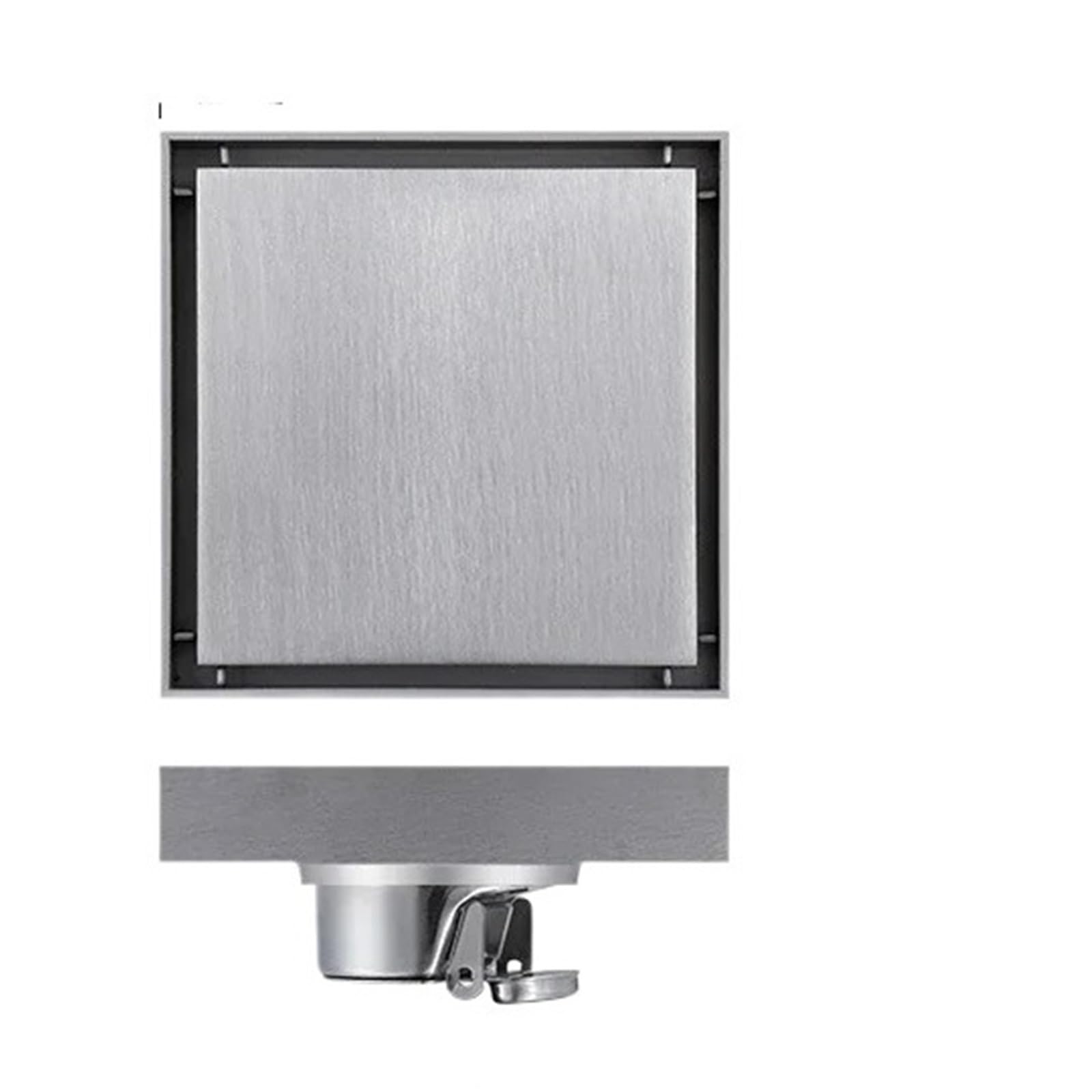 Floor Drain Cover Floor Drain Drains Stainless Steel Invisible That Can Be Inlaid With Tiles(12cmx12Cm brushed)