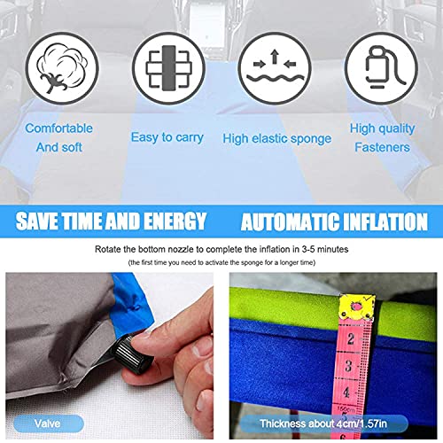 GJXJY Matelas Gonflable Voiture Coffre 2 Personnes Utilitaire Car Air Mattress avec Sac de Rangement Matelas Gonflable pour SUV Break Berline, 130 * 175 * 7cm – Image 5
