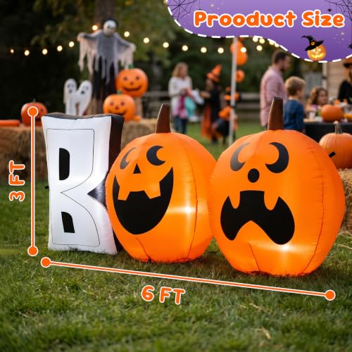 DROFELY Halloween 6ft Pumpkin Inflatable Decoration, - image 2
