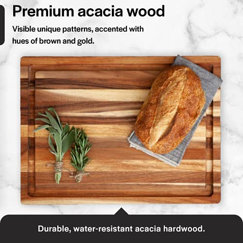Villa-Acacia-Wood-Carving-Board-20-x-15-Inch-Large-with-Juice-Groove-and-Well