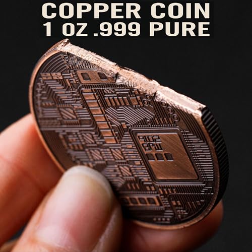 Bitcoin Copper Coins – 1 Pcs 1 oz .999 Pure Physical BTC Tokens | Commemorative Collectible Gift Set in Display Case | Unique Crypto Souvenir for Men, Women & Collectors | Perfect for Gifting - Image 8