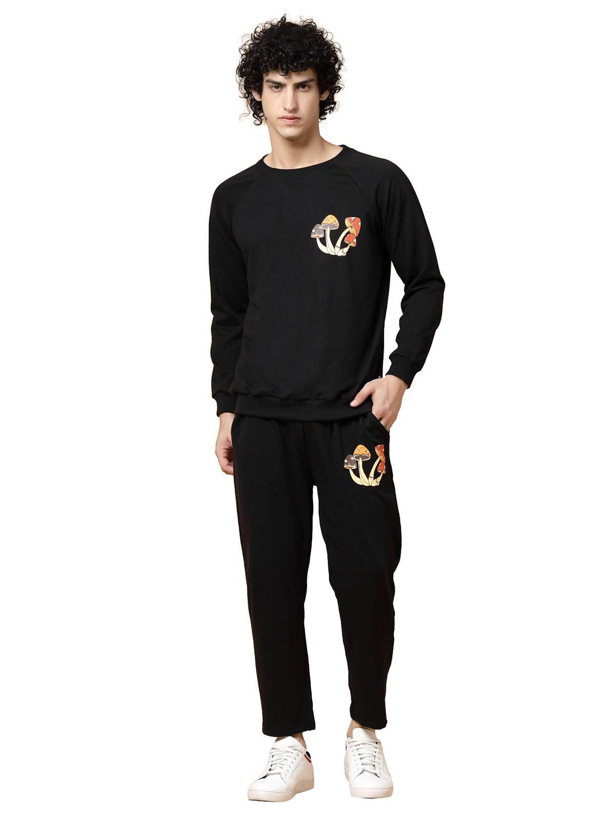 rigo Cotton Terry Full Sleeves Oversized Co-ord Set for Men | Puff Print Track Suit Set for Men | Fashionable Winter Wear Co-ord Track Suit Set-picture-20