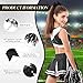 Hanaive 3 Pcs Cheerleading Pom Poms and Large Cheerleader Hair Bow Foil Pompoms Cheer for Team Cheering Squad Dance Rooters Accessories(Black and White,Matte)
