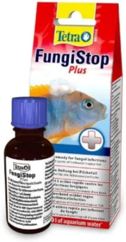 Fungi Stop Plus Medicine for Fish - Fast Acting Remedy for Fungal Infections, Bacterial Infections, Wounds, Mouth Decay - 20ml