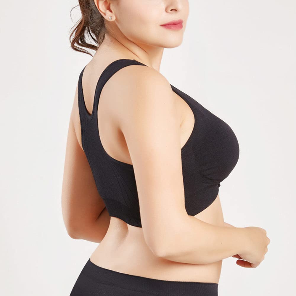 Rojeam Femme Soutien-Gorge de Sport Zippée Devant Soutiens-Gorge pour Fitness Jogging Yoga