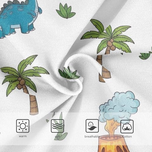 CHIFIGNO Boys' Underwear Colorful Cute Dinosaurs White Kids Boys Briefs Breathable Cotton Brief Underwear3