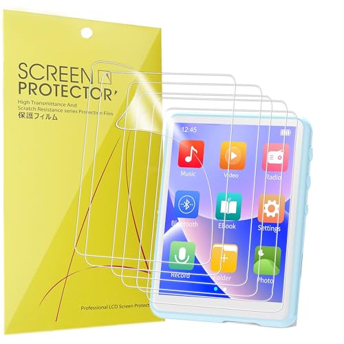 Lamshaw Compatible for MECHEN M3 MP3 Player Screen Protector, [6 Pack] Full Coverage TPU Clear Film Compatible for MECHEN M3 2.4
