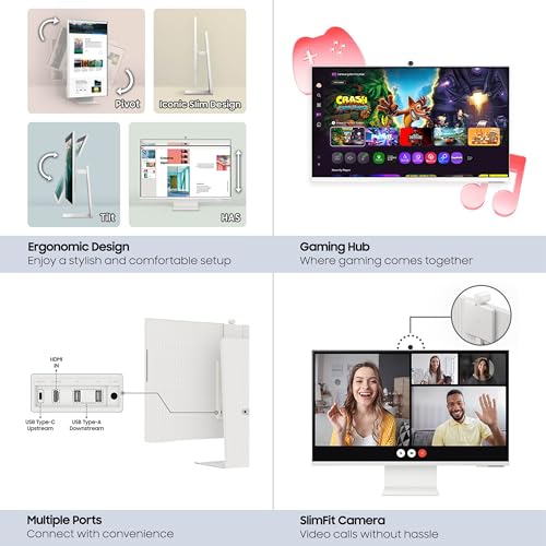 Samsung 32 Smart Monitor M8 (M80F) 4K UHD Display, USB-C, HDMI, White - image 9