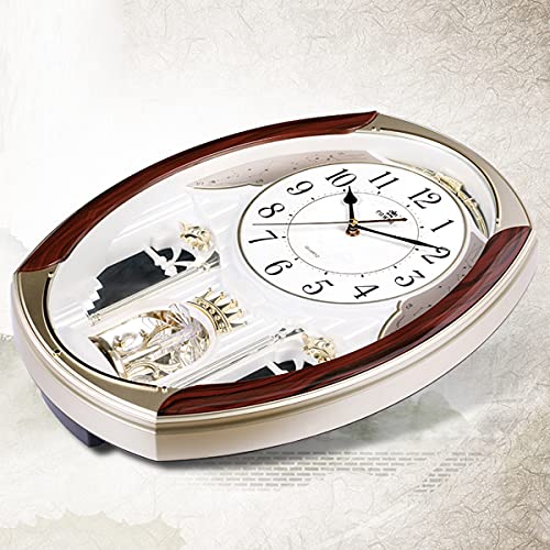 Kelaote Musical Motion Wall Clock With Rotating Pendulum, Decorative Wall Clock With 18 Melodies. #TOP2