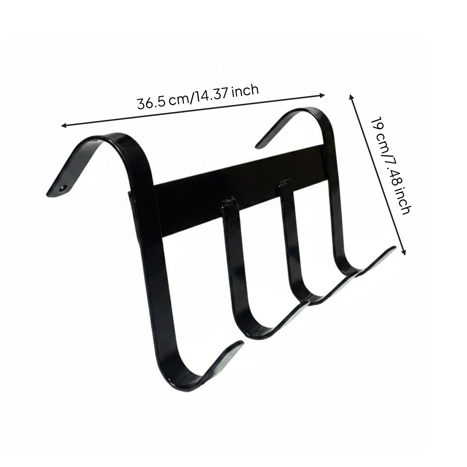 Soporte de Montura de Pared Perchero de Silla de Montar Gancho para Rienda y Cabezada Doble Brazo Metal Reforzado Organización Ordenada Adecuado para