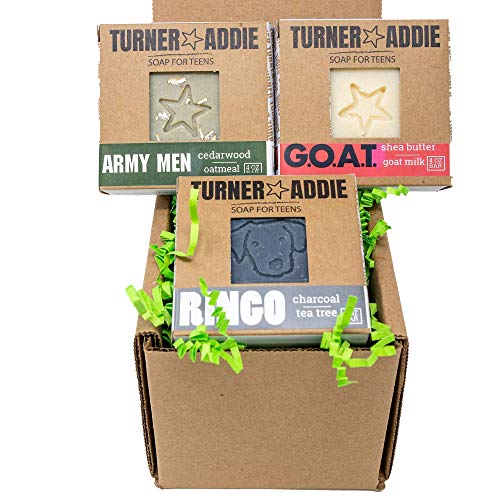 Turner And Addie Teen Soap Gift Bundle (Ringo, Goat, Army Men) - All Natural Soap For Teens, Tweens, And Kids | Perfect Easter Basket Stuffer For Teen Boys #TOP2