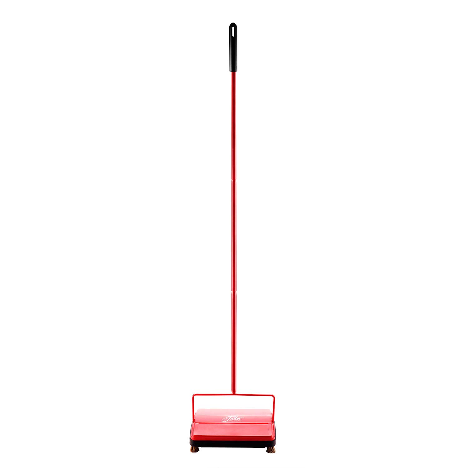 Lightweight Electrostatic Cordless Carpet & Floor Sweeper - Fuller Brush 17052 - 9" Cleaning Path - Ideal for Crumby Messes - Carpets & Hard Floor Surfaces - Red