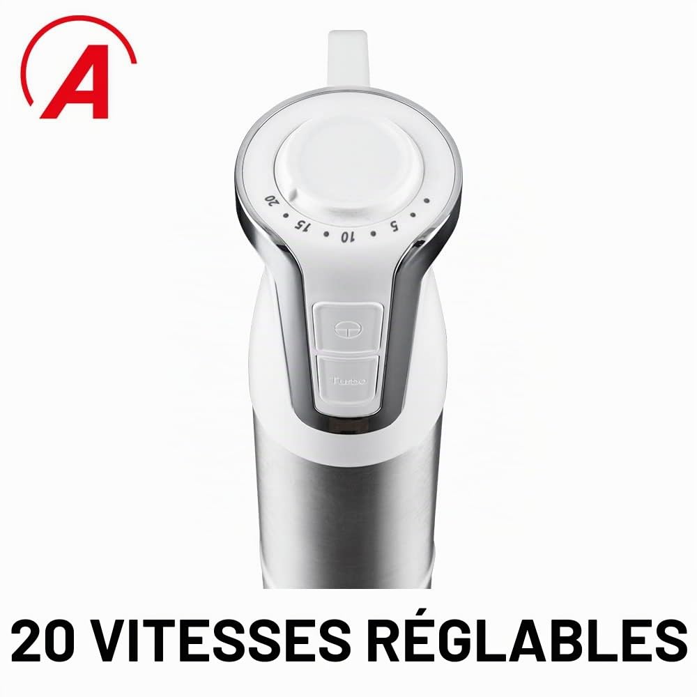 ARDES - ARMIX02 Mixeur plongeant professionnel NEO - Mixeur 4 lames et tige en acier inoxydable - Mixeur 17400 tr/min 2 vitesses