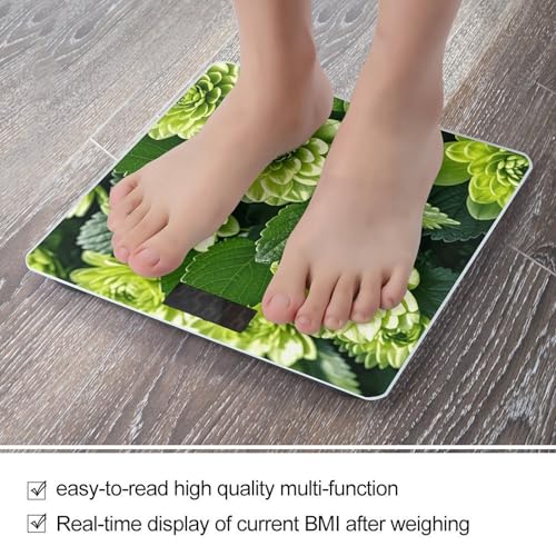 Báscula Digital de Baño Floral Verde de Alta Precisión miniatura 5
