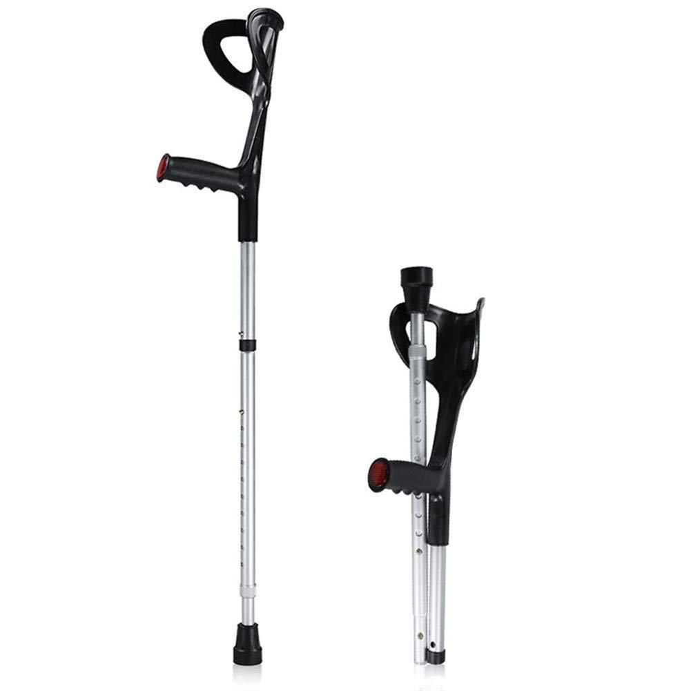 Muletas de antebrazo, muletas de antebrazo de aluminio para axilas 36.2-45.3 pulgadas Muletas de codo ajustables, bastón de agarre ergonómico Muleta de brazo liviano para regalos de padres y madres
