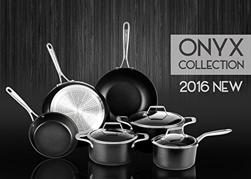 Image of TECHEF - Onyx Collection, 12-Inch Wok /Stir Fry Pan with Glass Lid, coated with New Teflon Platinum Non-Stick Coating (PFOA Free)